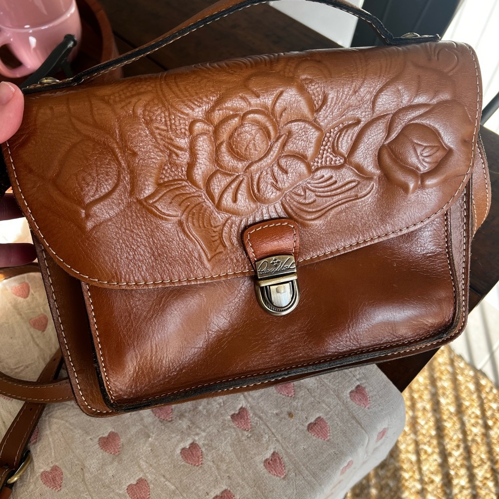 Patricia Nash brown leather cross body